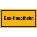 Schild Gas-Haupthahn